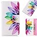 Produktbild Handyhülle Samsung Galaxy A7 (2017) Hülle Tasche, Ougger Bunt Blume Beutel BriefHülle Tasche Bumper Schale Schutzhülle PU Leder Weich Magnetisch Stehen Silikon Haut Flip Cover mit Kartenslot