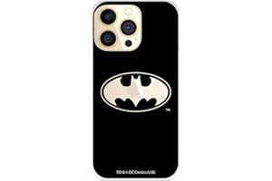 LA CASA DE LAS CARCASAS Funda para iPhone 14 Pro Oficial de DC Comics, Batman Logo Transparente para Proteger tu móvil. Carcasa para iPhone de Silicona Flexible con Licencia Oficial de DC Comics
