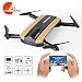 Produktbild JXD 523W Falten tragbare Quadcopter mit Wifi FPV Echtzeit Fernbedienung Mini Pocket Drone mit 0.3MP HD Kamera / One Key Return / Auto Height Hold / Kopfloser Modus von TIME4DEALS (Gold)