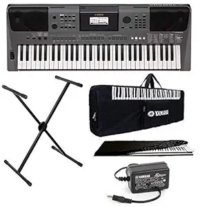 YAMAHA Mexa Yamaha Keyboard PSR-I500, 61-Keys Digital Portable Touch Sensitive Keyboard with Gig Bag, Stand, Dust Cover and Power Adapter Combo Pack (YRD)