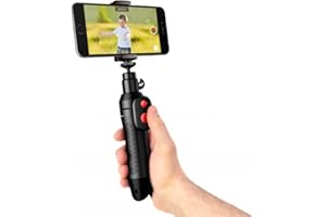 IK MULTIMEDIA - iKlip Grip Pro Support Multifonction pour iPhone | Télécommande Bluetooth pour l'Obturateur | Pivonante à 360° | Monopied & Trépied | Très Stable | Accessoires iPhone - Noir