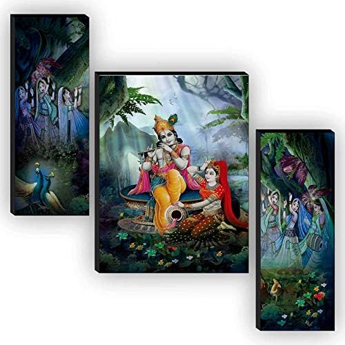 SAF Synthetic Modern Figures, Religion, Flowers Wall Painting (12 Inch X 18 Inch)