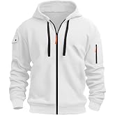MEDUOLA Men's Hooded Sweatshirt Long Sleeve Zipper Pullover Sweatshirts Hoodie Autumn-Winter Hat with Drawstring Interseason