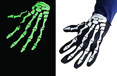 Inconnu Gants noirs Squelette Phosphorescent enfant Halloween