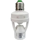 PS-TECH Lamba duyu E27 PIR hareket sens&ouml;rl&uuml; 360&deg;, zaman ayarı 10 s-5 dakika ve ışık 3-2000 Lux, 60 W'a kadar i&ccedil; mekanlar i&ccedil;in
