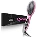 LONGKO Hair Straightener Straightening Brush - Hair Straightening Brush Ceramic Straightener Comb Adjustable 450?/230? Temperature 30min Timer Auto Lock for Smooth Silky Hair Styling Salon (Pink)