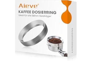 AIEVE 58mm Kaffee Dosierring Dosiertrichter Siebträger Kaffeedosierring Espresso Magnetisch Trichter Ersatzteile für 58mm Siebträgermaschine kompatibel mit Rancilio Silvia, Bezzera BZ10 (Version 2)