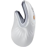 ProtoArc Ergonomic Mouse, EM11 NL Bluetooth Rechargeable Wireless Vertical Mouse, 3 Multi-Device Connectivity for Computer/PC/Laptop, 2.4GHz Optical M