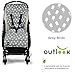 Outlook Universal Travel Comfy Cotton Pram Stroller Liner Seat Cushion Pad (Grey Birds)
