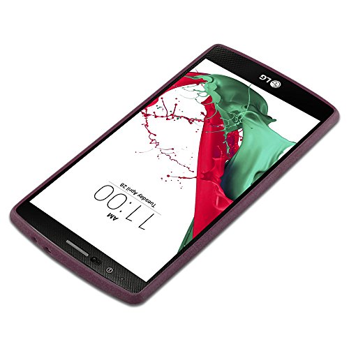 Cadorabo LG G4 Funda Super Delgada de Silicona TPU en Frost Lila Burdeos  Dise  o Frost      Cubierta Protectora Ligera Flexible con Antichoque para Tel  fono M  vil     Gel Protecci  n Carcasa Case Cover