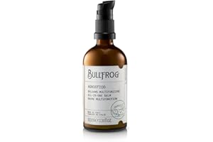 Bullfrog - Agnostico Balsamo Barba Multifunzione, Ideale per Nutrire e Idratare la Barba, Protegge dalle Irritazioni, Fragranza con Note di Anice, Cuoio, Tabacco e Bay Rum, Made in Italy, 100 ml