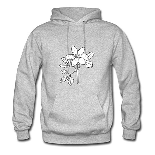 Women Long-sleeve Vogue Jameskings X-small Designed Ku Anemone Piperi Outline Grey Sweatshirts