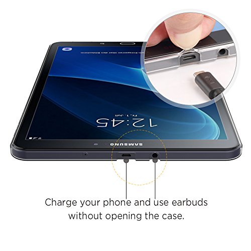 EasyAcc Samsung Galaxy Tab A 10.1 Hülle TPU Transparent Case für Samsung Galaxy Tab A (2016) T585N/ T580N (10,1 Zoll) Cover Durchsichtig TPU Crystal Clear Case Backcover Slimcase - 4