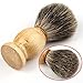 VERY100 Men's Best Badger Hair Shaving Brush with Double Layer Stainless Steel Bowl Cup Kit