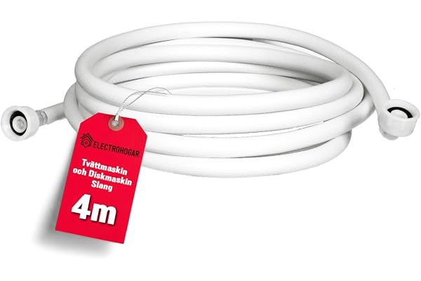 ELECTROHOGAR Tilloppsslang för Tvättmaskin och Diskmaskin, 4 m