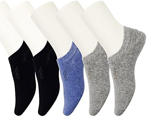 5 Pairs No Show Socks, Ankle Socks Crew Sock Non Slip Athletic Cotton Antibacterial Socks for Man, Wearing 7 Days without bad smell