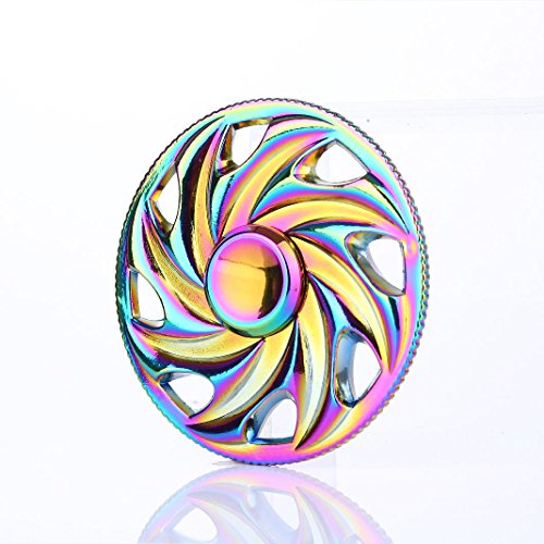 Hand Spinner Fidget Spielzeug Hand Spinner Finger Metall Pure Stahl Spielzeug EDC Focus Fidget Spinner Metall Stress Reducer Kinder Spielzeug Geschenk (A) - 7