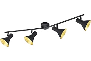 RL LIVE YOUR LIGHT Reality, Spot, Nina 4xE14, max.40,0 W metal, Noir, Corps: metal, or L:84,5cm, L:11,0cm, H:21,0cm IP20,Pivotant