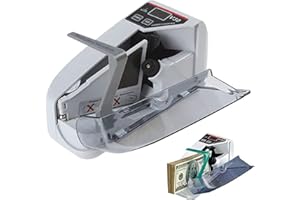 HHORB Cash Money Counting Machine, Mini Bill Counters, Portable Handy Money Cash Banknote Counter AC Or Battery Powered Suitable for Multi-Currency(Used Globally),EU Plug,UK plug