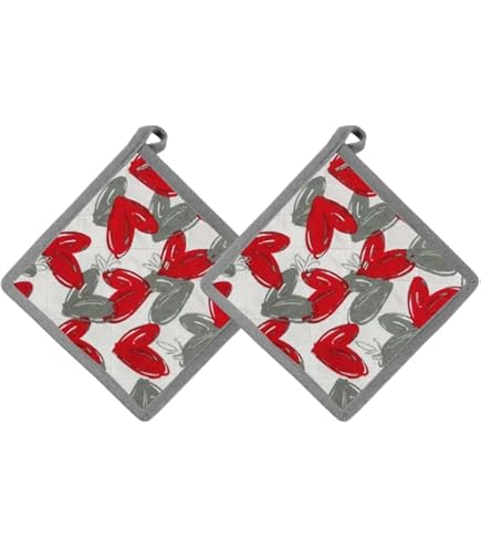 Maison D' Hermine Hotpads,Presina In 100% Cotone Con Fiocco, Resistente