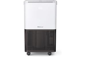 SHINCO Deumidificatore d'aria Silenzioso 10L/Giorno, Per Max 15㎡, Funzione di Deumidificazione, Purificazione, Asciugatura Biancheria, Timer 24 ore, Serbatoio dell'acqua Trasparente
