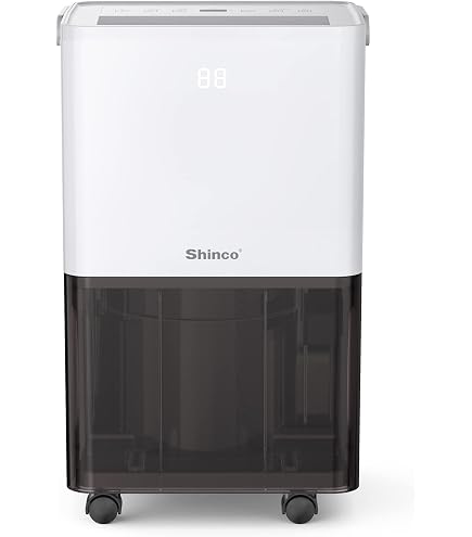 Déshumidificateur 50L/24h - Capacité 120m² - Réservoir 4.5L Et Drainage Continu - Minuterie 24H - Pour Cave, Sous-sol, Salle De Bain - 6