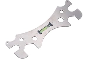 Akozon Specjalny Klucz, Klucz do Baterii Łazienkowej Uniwersalny Wielofunkcyjny Klucz Łazienkowy z Poziomicą Narzędzie Instalacyjne do Hydrauliki