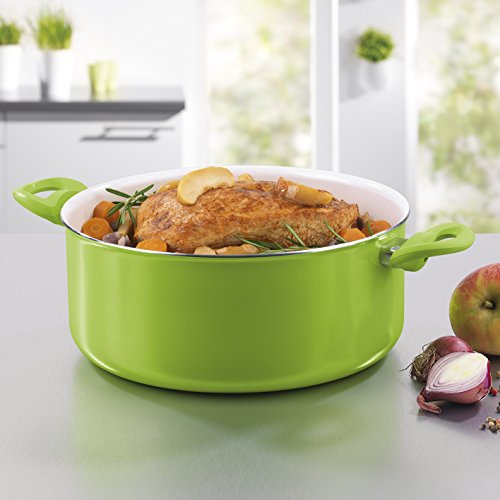 BRATmaxx Dampfgartopf 5in1 28cm limegreen ( Für Alle Herdarten Geeignet, Spülmaschinengeeignet ) - 5