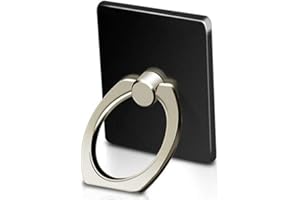 MuStone Soporte de Timbre para teléfono, Rotación de 360 ° Teléfono Celular Soporte de Anillo para Dedo para iPhone XS X 8 7 6S 6 5S 5C 5, Samsung Galaxy S9 S8Edge S7 S6 Nota 8 5 (Negro)