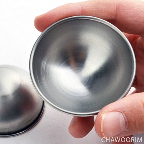 Wakehurst Badebombe Edelstahlformen, Badebomben Presse, Badebombenzange, Badebomben selber machen 2 Stück pro 1 Satz (D2.16inch/5.5cm) - 3