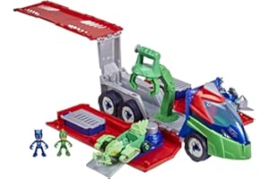 PJ MASKS I Pigiamaschi Camion Extra-Totem, giocattolo prescolare trasformabile con 2 auto, 2 statuette articolate 7,5 cm e altro, per bambini dai 3 anni