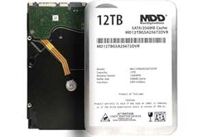MDD MAXDIGITALDATA MDD 12TB 7200 RPM 256MB Cache SATA 6.0Gb/s 3.5inch Internal Hard Drive for Surveillance Storage (MD12TGSA25672DVR) - 3 Years Warranty