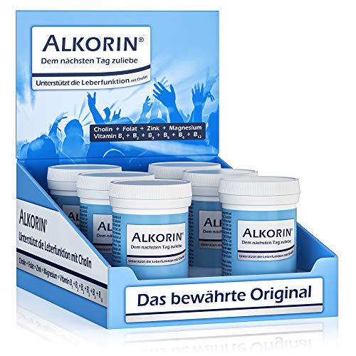 ALKORIN dem nächsten Tag zuliebe. Unterstützt die Leberfunktion mit Cholin. Multivitamin Basenpulver mit Magnesium, Zink, Folsäure, Elektrolyten und Vitamin B-Komplex B1 + B2 + B3 + B5 + B6 + B12