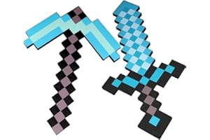 Rcxnm Spiel Schwert und Spitzhacke, 2 Sätze, Blau und Schwarz-45cm