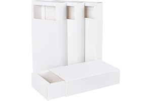 BENECREAT 16 Pack Caja de Cartón Kraft Blanco Caja de Papel en Forma de Cajón 17.2x10.2x4.2cm Cajas de Regalo para Navidad, Aniversario, Envase de Joyería, Dulce, Regalo
