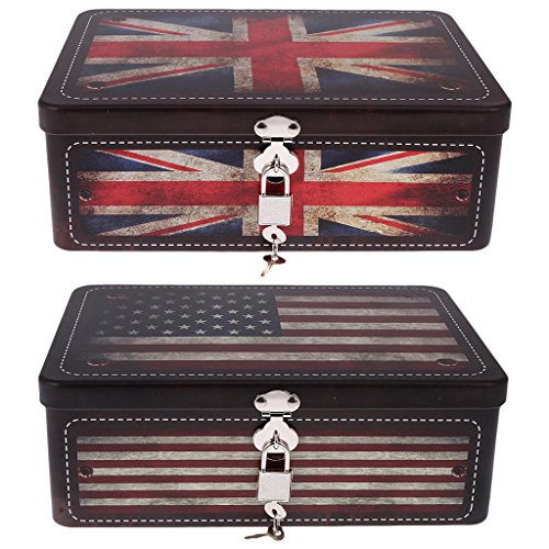 Gazechimp Süßigkeitenbehälter Tin Box für Süßigkeiten ‖ Tee ‖ Cookies ‖ Kekse USW. ‖ Verschiedene Stil zu Wahlen ‖ Amazing Gift ‖ Muliti-Funktion Box – Schloss Tin Box A, 244x178x85mm - 9