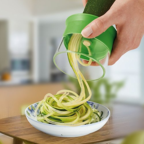 Spiralschneider Hand für Gemüsespaghetti kartoffel, EpochAir Zucchini Spargelschäler, Gurkenschneider, Gurkenschäler, Möhrenreibe Möhrenschäler, Gemüsehobel - 6