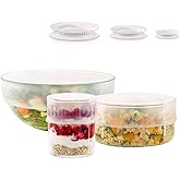 L&eacute;ku&eacute; Set of 3 Extendable Lids for Preserving, Silicone, 4.5/5.9/20 cm