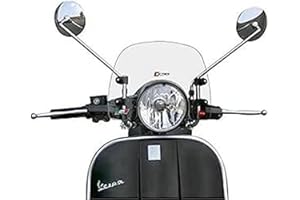 Faco 28275 Transparent Windscreen Low for Vespa PX 125 150 200 PX Rainbow