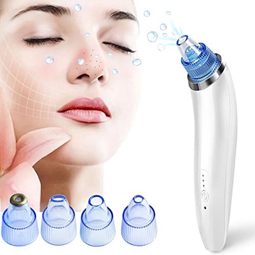 Extracteur Points Noirs,MINPE Électronique Aspirateur Points Noirs Nez, Blackhead Remover,Pores/Comédon/Acné/Sébum Cleaner, Avec 4 Tête d'aspiration