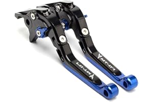 YP YuanPei Palancas de embrague de freno plegables para MT07 MT-07 FZ-07 Tracer 700 2018 2019 2020 Palancas extensibles de aluminio Accesorios de moto(Negro+Azul)