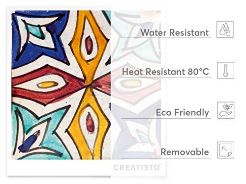 Küche Bad Fliesenaufkleber Folie Sticker | Fliesendekor Badfliesen Fliesenposter Kellerfliesen | 10×10 cm Muster Ornament Spanish Tile 4 – 1 Stück - 4