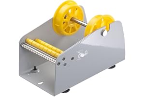 ‎TE-OFFICE TE-Office Stahl Etikettenspender Etiketten Abroller Haftetiketten Tischgerät Wandgerät manuell 113mm Rollenbreite grau