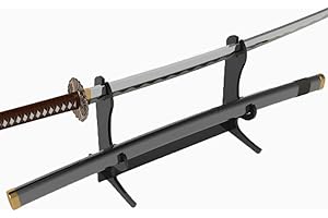 WANLIAN Support d'épée Crochet d'épée en Acrylique présentoir de Table de samouraï à Deux Niveaux Support d'épée (Noir)