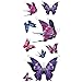 TAFLY 5Sheets Sexy Colorful Butterfly Waterproof Temporary Tattoo Sticker Water Transfer