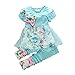 Tops Kids Girl and Boy Lace Flower T-shirts Clothes & Pants Trousers Outfit (...