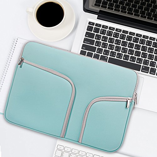Evershop® Reißverschluss Aktenkoffer Handtaschen Hülsen Beutel Abdeckungs Fall für Macbook Air,Pro & Universal Laptop (13 Zoll,Blaugrau) - 2