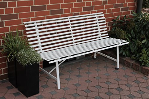 Leco 33233100 Stahlgartenbank, elfenbein - 2