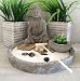 Produktbild Japanischer Steingarten mit Buddha und Kerze grau- SET 6-tlg + 1 x Holzherz grau