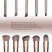 Qivange Makeup Brushes, Synthetic Kabuki Makeup Brush Set Foundation Blush Blending Eyeshadow Concealer Bronzer Powder Cosmetic Brush Kit(10pcs Coffee Gold)